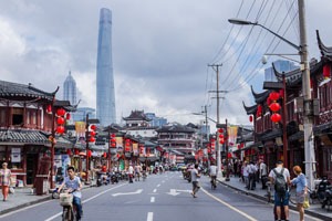 Strada vecchia di Shanghai